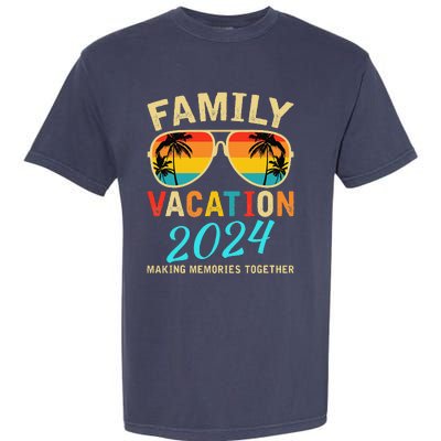 Family Vacation 2024 Beach Matching Summer Vacation 2024 Garment-Dyed Heavyweight T-Shirt