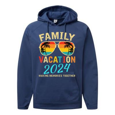 Family Vacation 2024 Beach Matching Summer Vacation 2024 Performance Fleece Hoodie