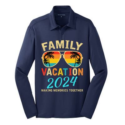 Family Vacation 2024 Beach Matching Summer Vacation 2024 Silk Touch Performance Long Sleeve Polo