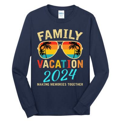 Family Vacation 2024 Beach Matching Summer Vacation 2024 Tall Long Sleeve T-Shirt