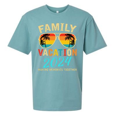 Family Vacation 2024 Beach Matching Summer Vacation 2024 Sueded Cloud Jersey T-Shirt