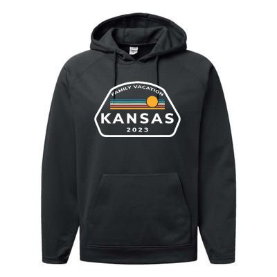 Family Vacation 2024 Kansas Matching Family Souvenir Performance Fleece Hoodie