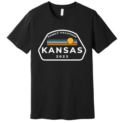 Family Vacation 2024 Kansas Matching Family Souvenir Premium T-Shirt