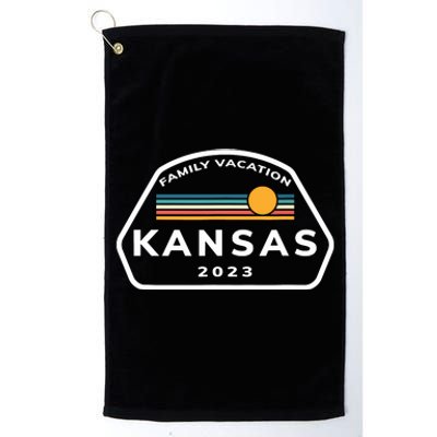 Family Vacation 2024 Kansas Matching Family Souvenir Platinum Collection Golf Towel