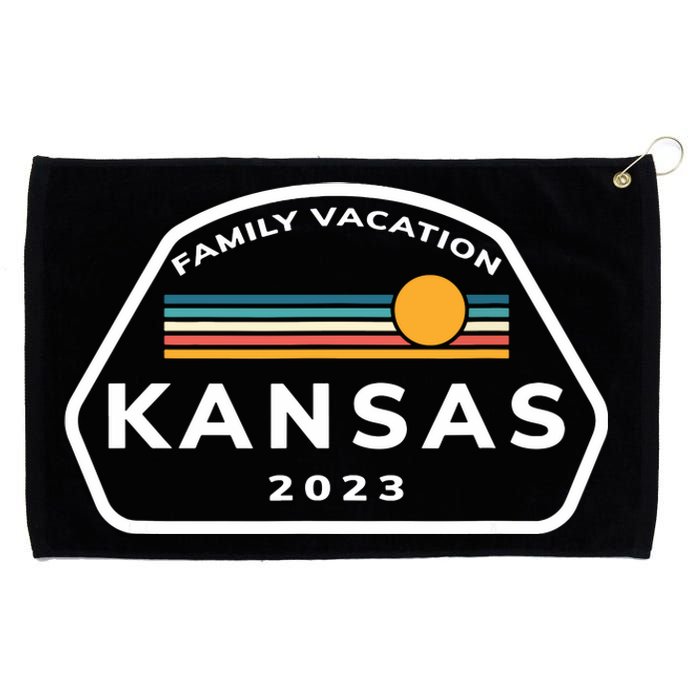 Family Vacation 2024 Kansas Matching Family Souvenir Grommeted Golf Towel