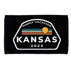 Family Vacation 2024 Kansas Matching Family Souvenir Microfiber Hand Towel