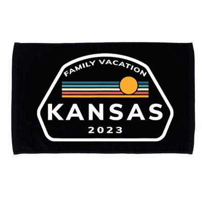 Family Vacation 2024 Kansas Matching Family Souvenir Microfiber Hand Towel