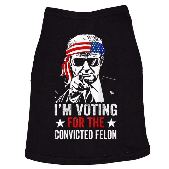 Funny Voting 2024 IM Voting For The Convicted Felon Doggie Tank