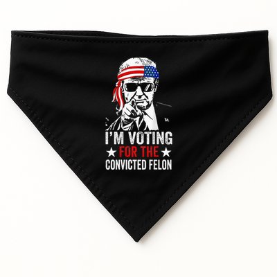 Funny Voting 2024 IM Voting For The Convicted Felon USA-Made Doggie Bandana