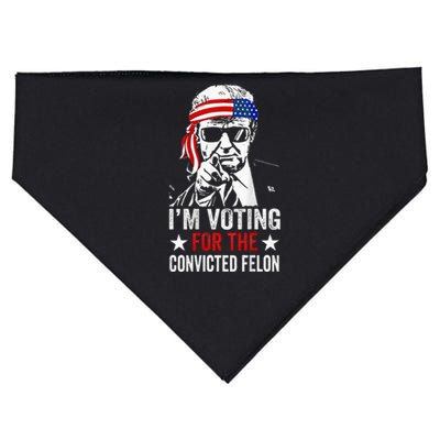 Funny Voting 2024 IM Voting For The Convicted Felon USA-Made Doggie Bandana