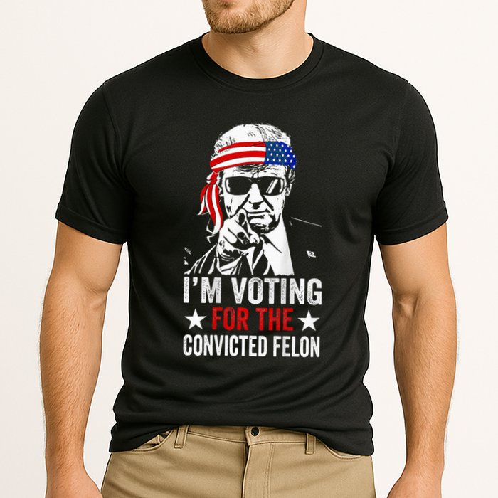 Funny Voting 2024 IM Voting For The Convicted Felon Performance Shirt