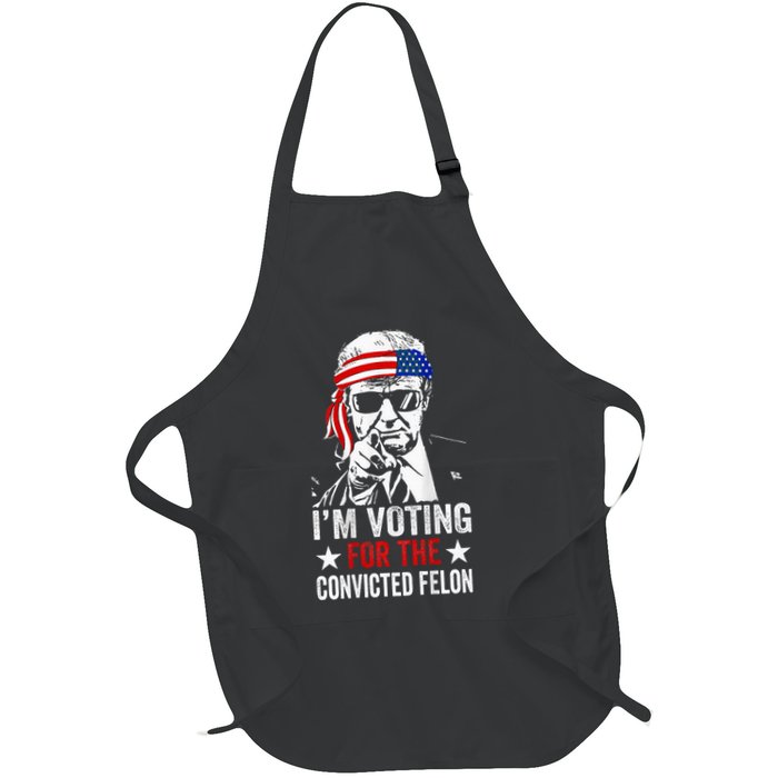 Funny Voting 2024 IM Voting For The Convicted Felon Apron