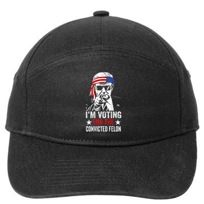 Funny Voting 2024 IM Voting For The Convicted Felon 7-Panel Snapback Hat