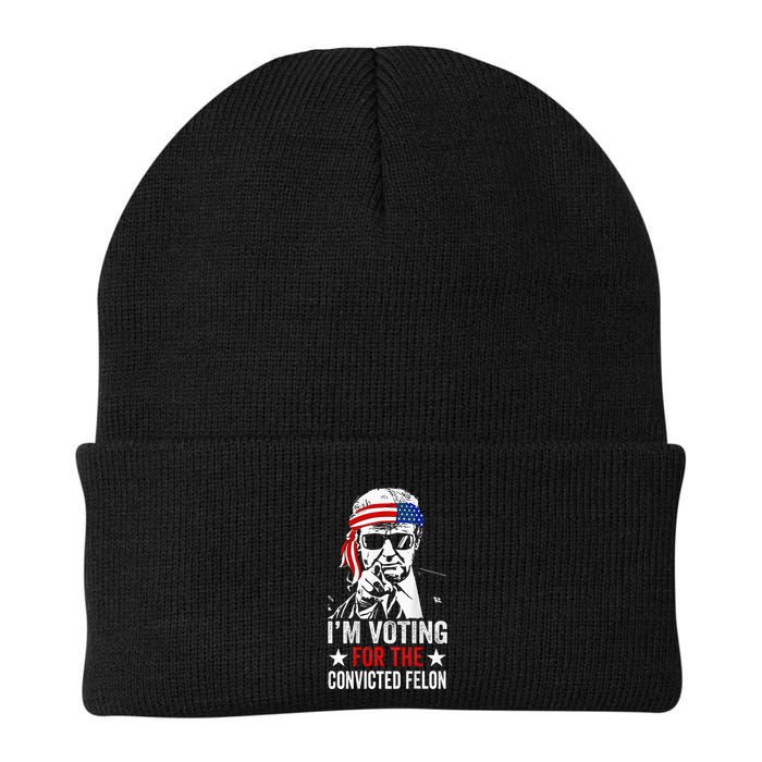 Funny Voting 2024 IM Voting For The Convicted Felon Beanie