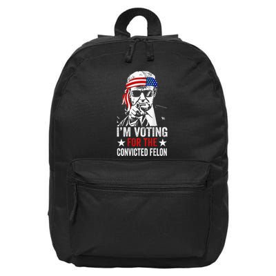 Funny Voting 2024 IM Voting For The Convicted Felon 16 in Basic Backpack