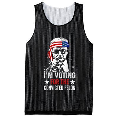 Funny Voting 2024 IM Voting For The Convicted Felon Mesh Reversible Basketball Jersey Tank