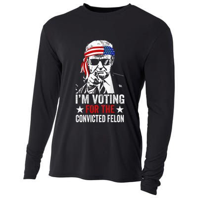 Funny Voting 2024 IM Voting For The Convicted Felon Cooling Performance Long Sleeve Crew