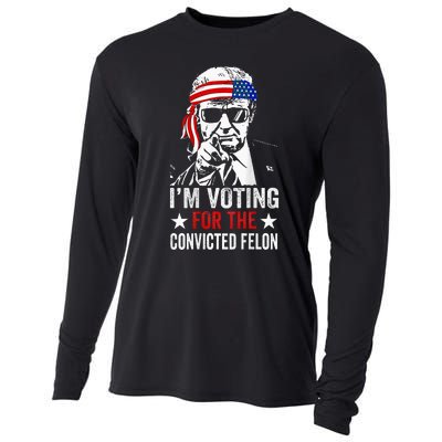 Funny Voting 2024 IM Voting For The Convicted Felon Cooling Performance Long Sleeve Crew