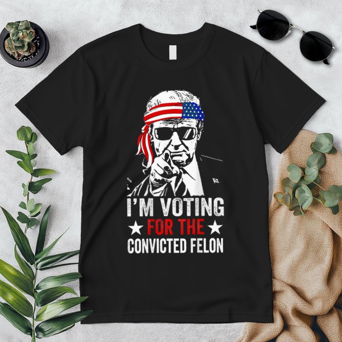 Funny Voting 2024 IM Voting For The Convicted Felon Premium T-Shirt