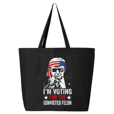 Funny Voting 2024 IM Voting For The Convicted Felon 25L Jumbo Tote