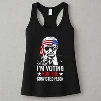 Funny Voting 2024 IM Voting For The Convicted Felon Womens Tank Top