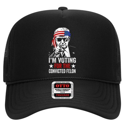 Funny Voting 2024 IM Voting For The Convicted Felon Trucker Hat