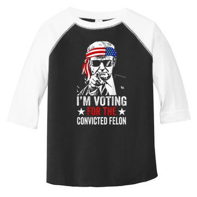 Funny Voting 2024 IM Voting For The Convicted Felon Toddler Fine Jersey T-Shirt