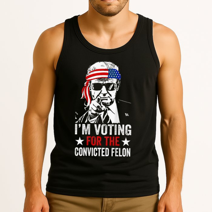 Funny Voting 2024 IM Voting For The Convicted Felon Tank Top