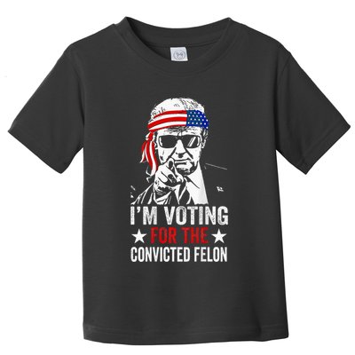 Funny Voting 2024 IM Voting For The Convicted Felon Toddler T-Shirt
