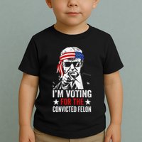Funny Voting 2024 IM Voting For The Convicted Felon Toddler T-Shirt