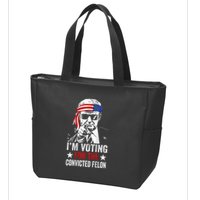 Funny Voting 2024 IM Voting For The Convicted Felon Zip Tote Bag