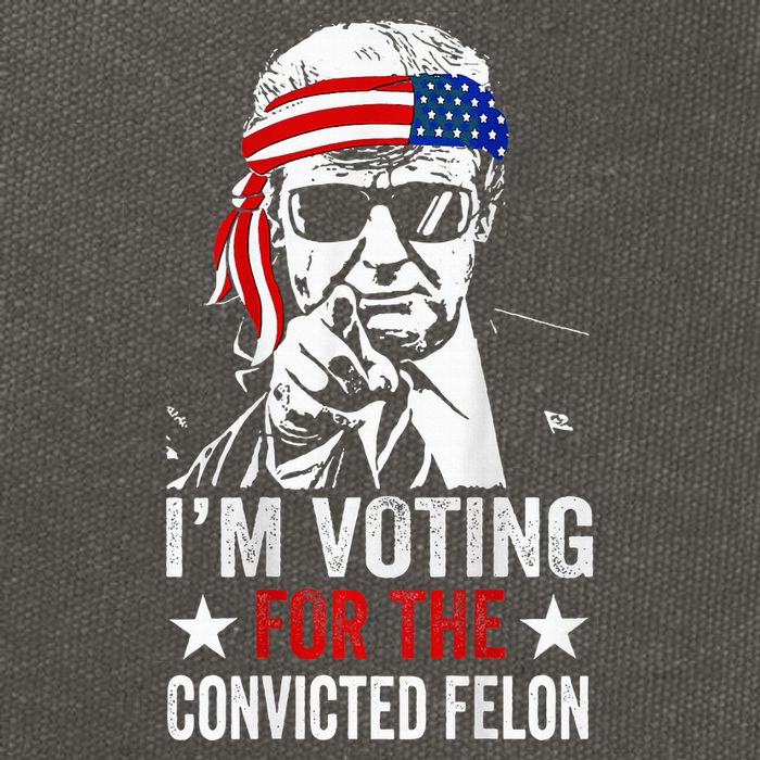 Funny Voting 2024 IM Voting For The Convicted Felon Cotton Canvas Backpack