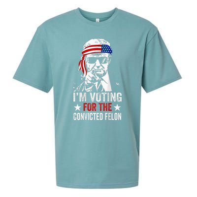 Funny Voting 2024 IM Voting For The Convicted Felon Sueded Cloud Jersey T-Shirt