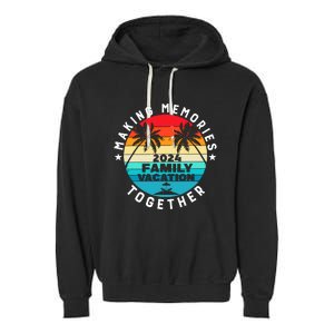 Family Vacation 2024 Beach Trip Matching Group Garment-Dyed Fleece Hoodie