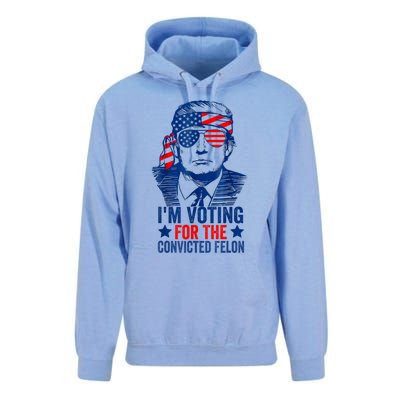 Funny Voting 2024 Im Voting For The Convicted Felon Unisex Surf Hoodie