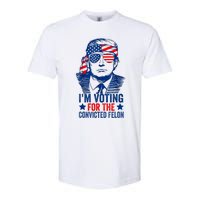 Funny Voting 2024 Im Voting For The Convicted Felon Softstyle CVC T-Shirt