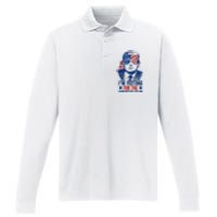 Funny Voting 2024 Im Voting For The Convicted Felon Performance Long Sleeve Polo