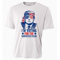 Funny Voting 2024 Im Voting For The Convicted Felon Cooling Performance Crew T-Shirt