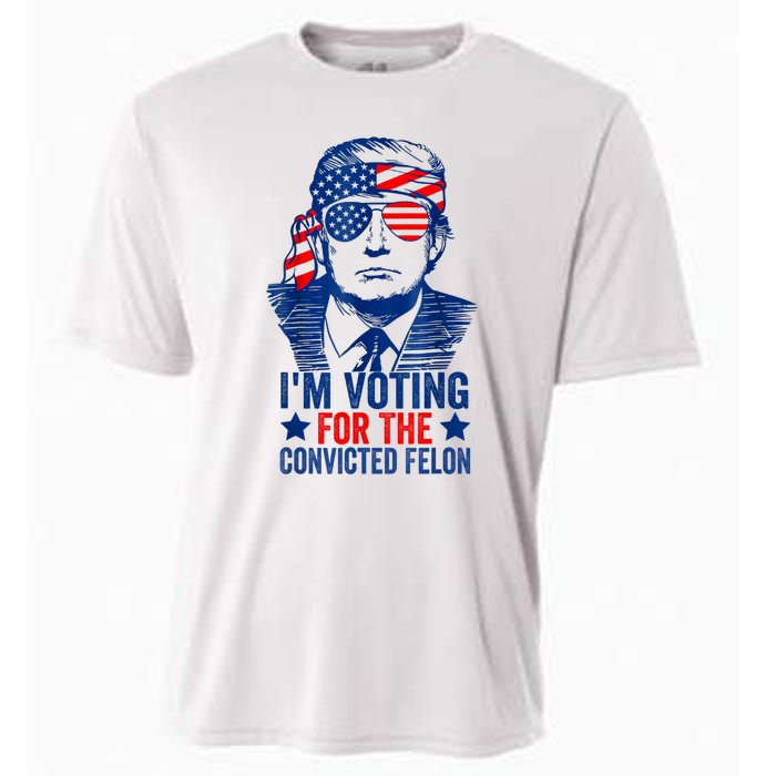 Funny Voting 2024 Im Voting For The Convicted Felon Cooling Performance Crew T-Shirt