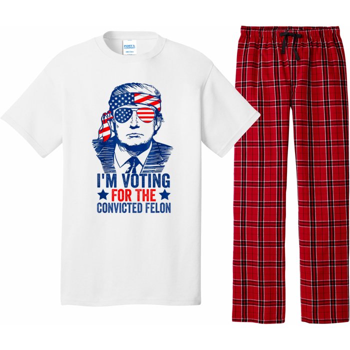 Funny Voting 2024 Im Voting For The Convicted Felon Pajama Set