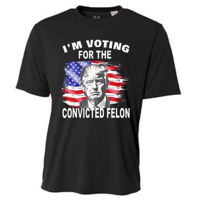 Funny Voting 2024 IM Voting For The Convicted Felon Cooling Performance Crew T-Shirt