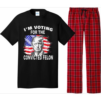 Funny Voting 2024 IM Voting For The Convicted Felon Pajama Set