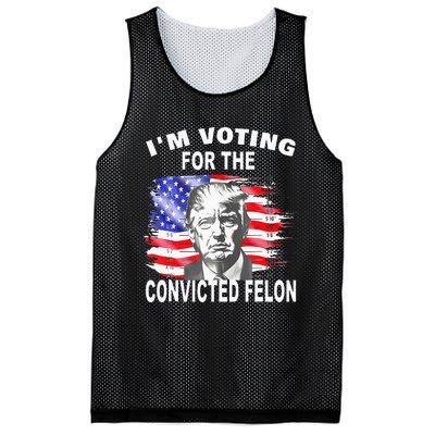 Funny Voting 2024 IM Voting For The Convicted Felon Mesh Reversible Basketball Jersey Tank