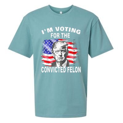 Funny Voting 2024 IM Voting For The Convicted Felon Sueded Cloud Jersey T-Shirt