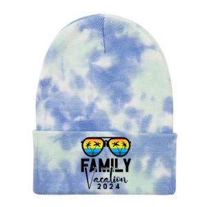 Family Vacation 2024 Beach Matching Summer Vacation 2024 Tie Dye 12in Knit Beanie