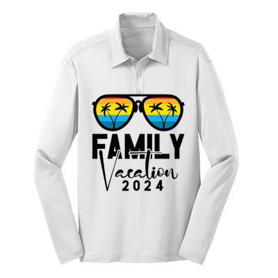 Family Vacation 2024 Beach Matching Summer Vacation 2024 Silk Touch Performance Long Sleeve Polo