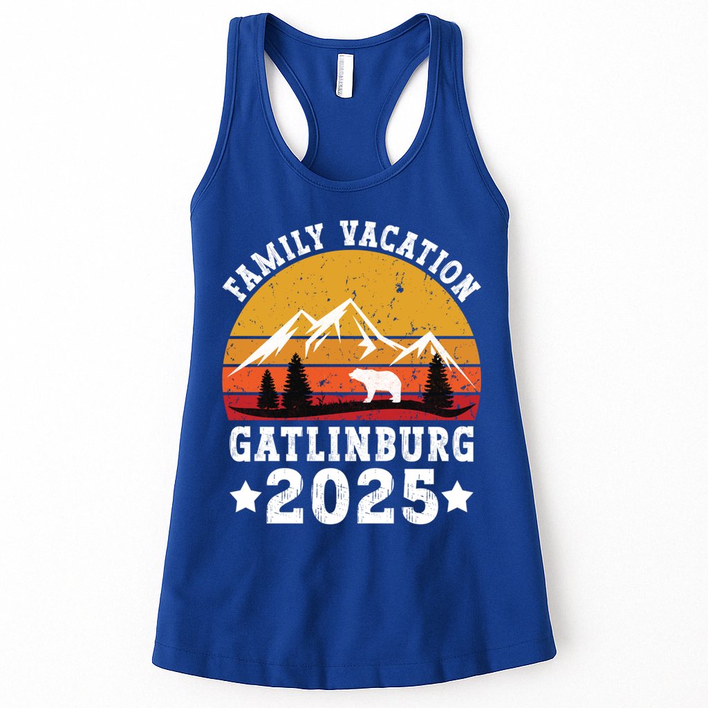 Family Vacation 2025 Gatlinburg Tennessee Smoky Mountains Gift Womens Tank Top