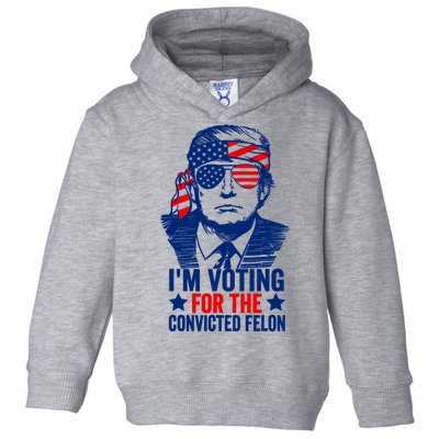 Funny Voting 2024 IM Voting For The Convicted Felon Toddler Hoodie