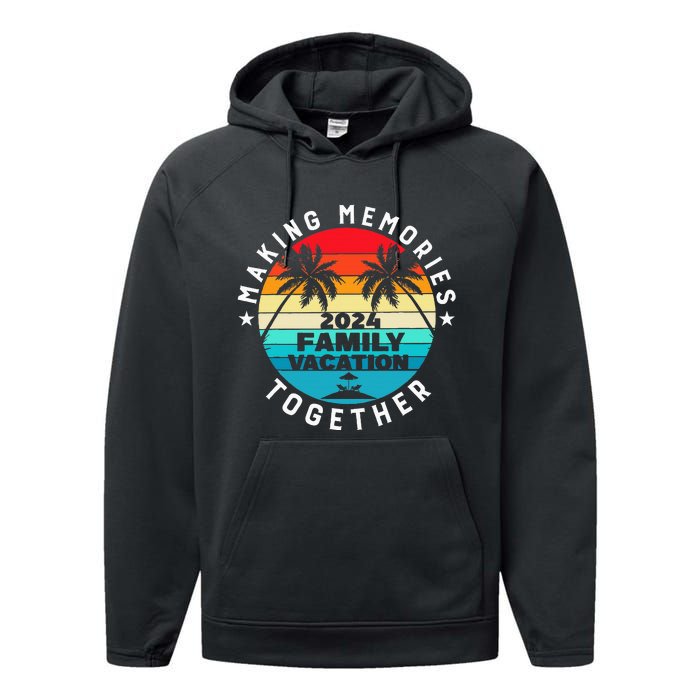 Family Vacation 2024 Beach Trip Matching Group Performance Fleece Hoodie