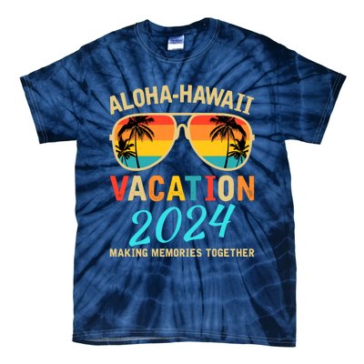 Family Vacation 2024 Aloha Hawaii Hawaiian Matching Group Tie-Dye T-Shirt